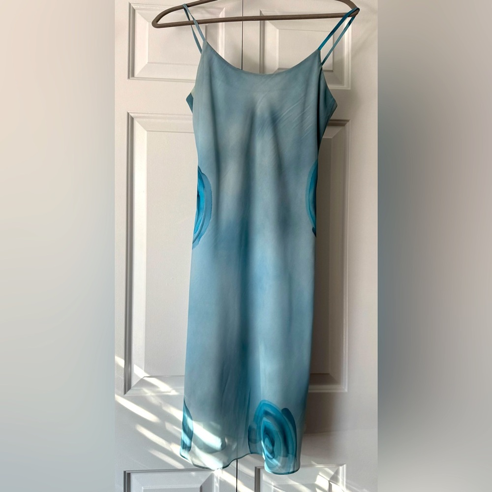 Elegant Blue Sleeveless Dress